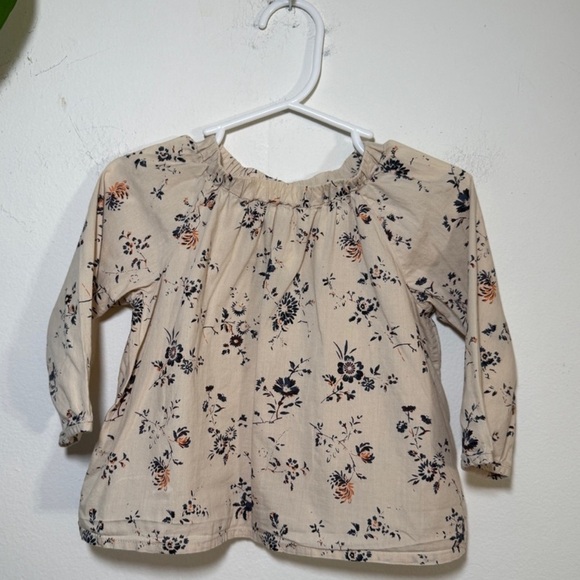 Bonpoint French Luxury Kids Light Weight Cotton Shirt Floral - Picture 1 of 6